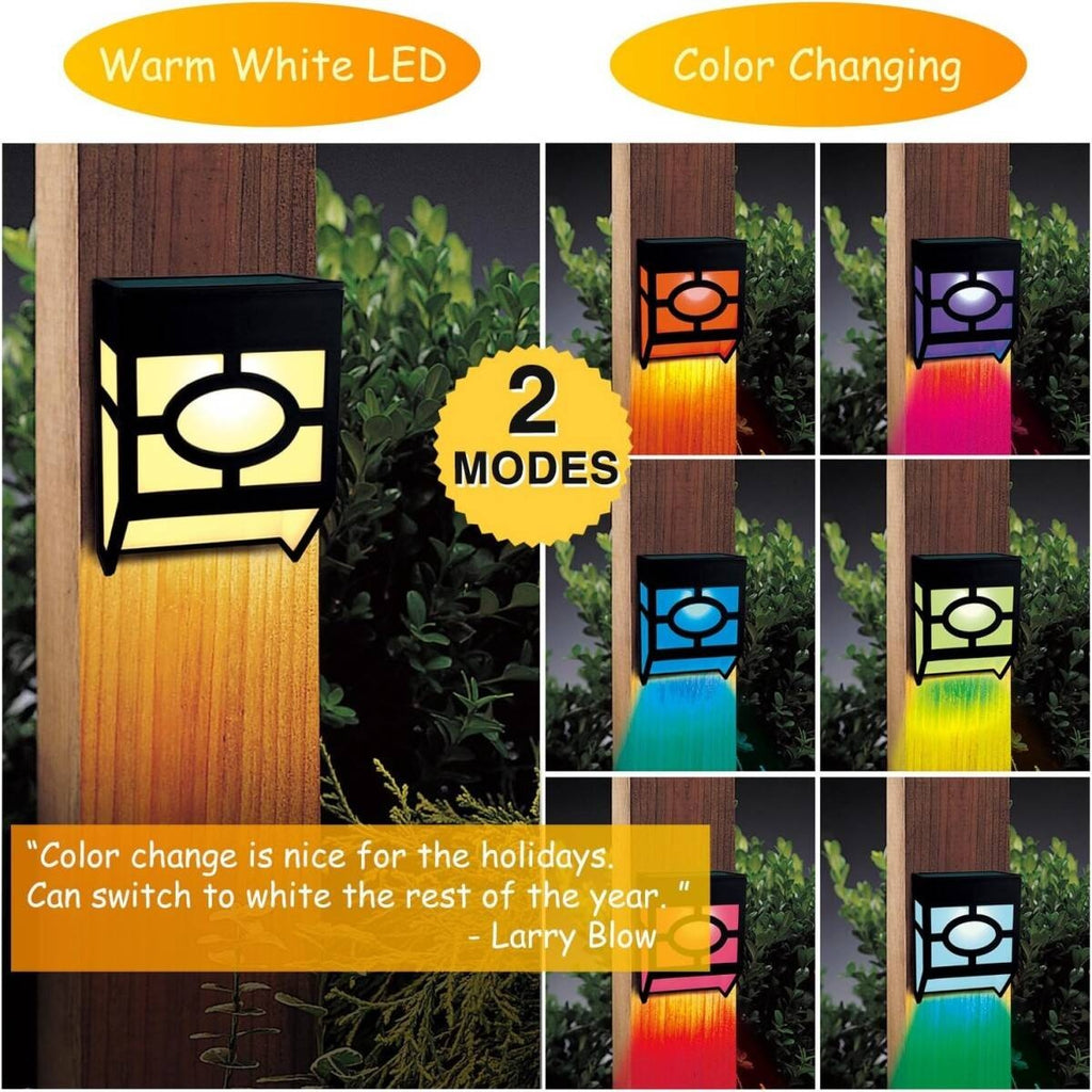 8-Pack Solar Garden Lights – Warm White & 7 Colour Changing Modes