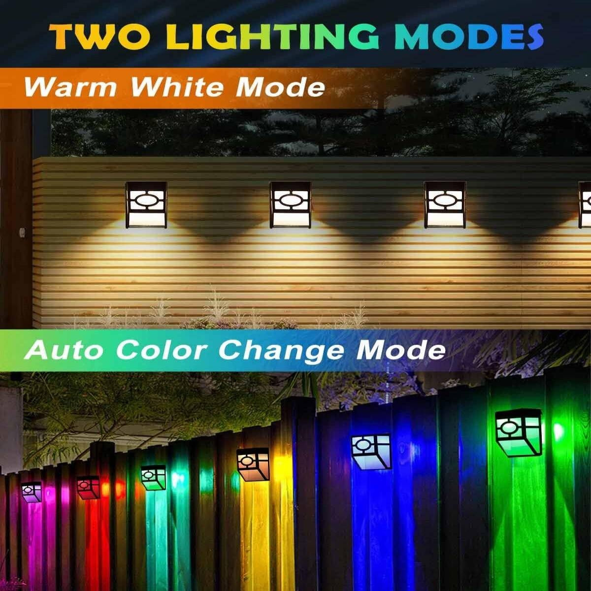 8-Pack Solar Garden Lights – Warm White & 7 Colour Changing Modes