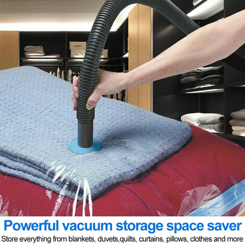 12-Pack Vacuum Storage Bags – Space Saver Organizer for Clothes & Bedding