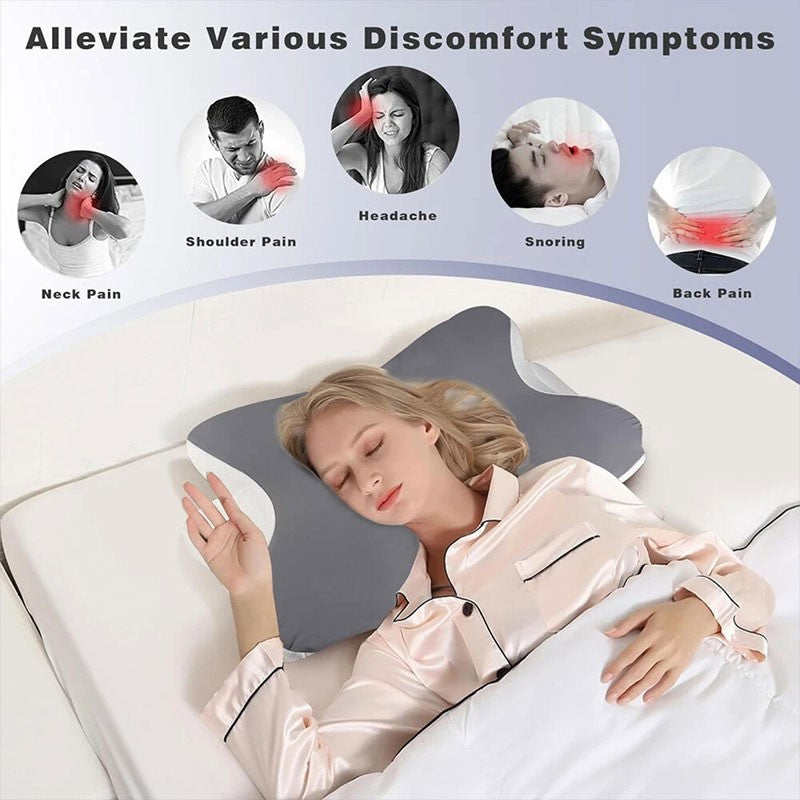 Orthopedic Memory Foam Neck Pillow – Cervical Support & Anti-Snore Design