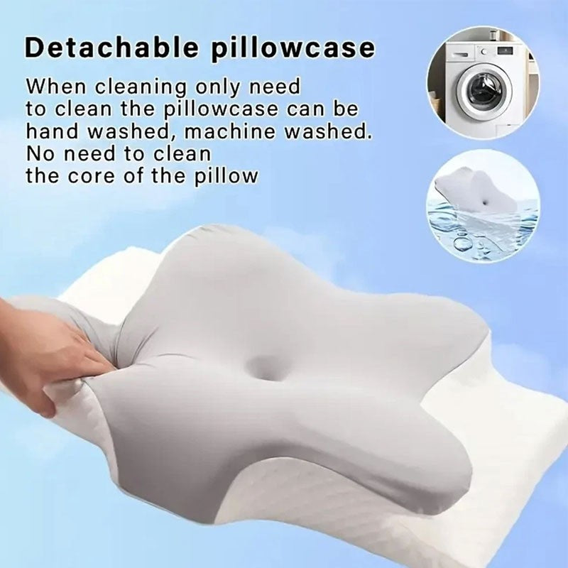 Orthopedic Memory Foam Neck Pillow – Cervical Support & Anti-Snore Design