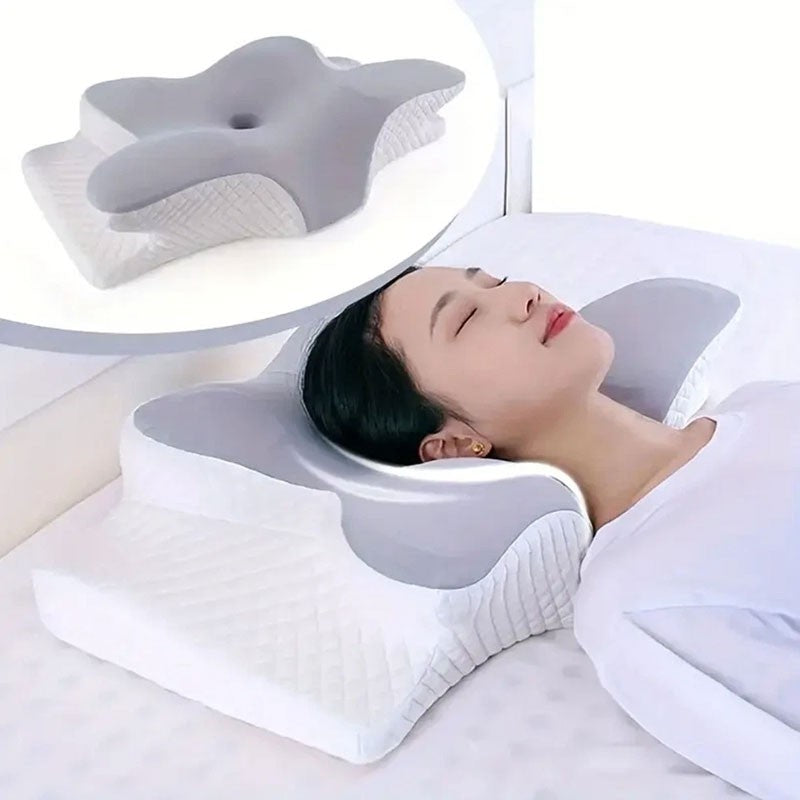 Orthopedic Memory Foam Neck Pillow – Cervical Support & Anti-Snore Design