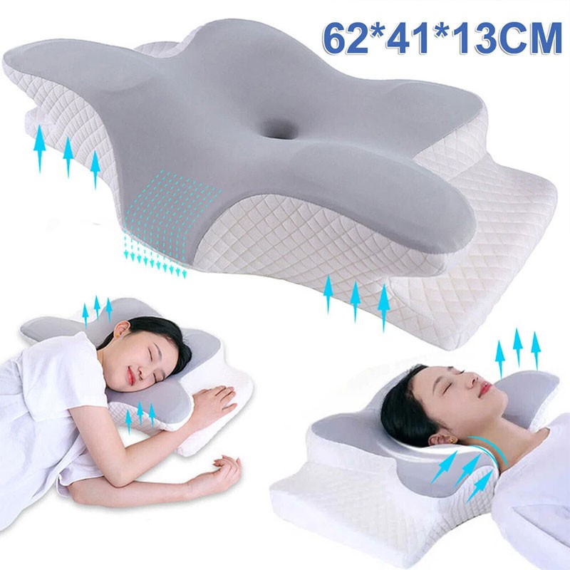 Orthopedic Memory Foam Neck Pillow – Cervical Support & Anti-Snore Design