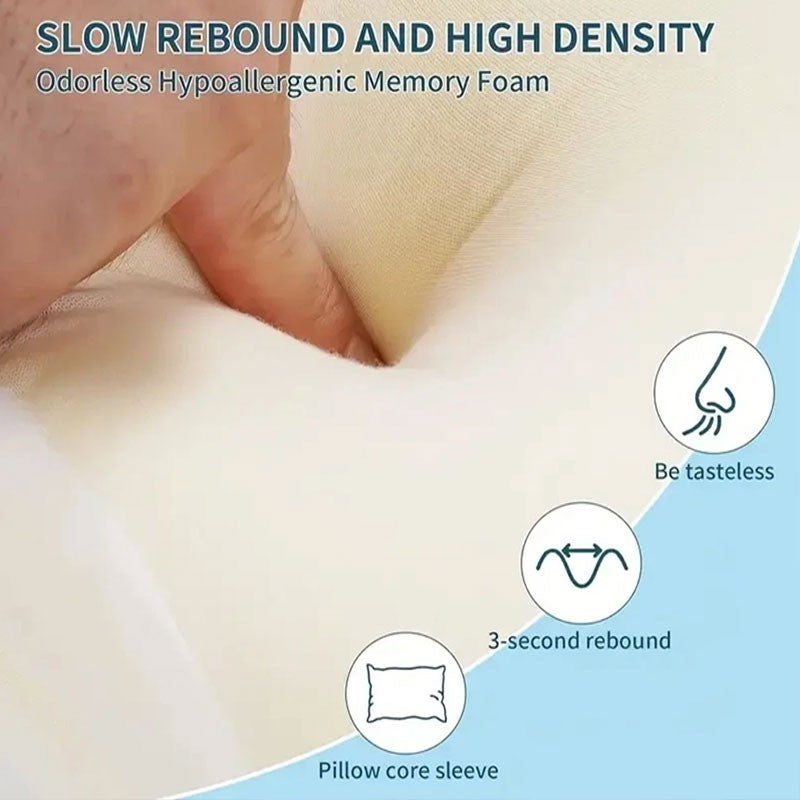 Orthopedic Memory Foam Neck Pillow – Cervical Support & Anti-Snore Design