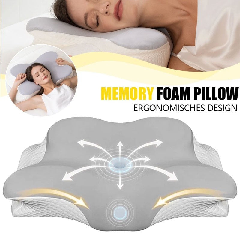 Orthopedic Memory Foam Neck Pillow – Cervical Support & Anti-Snore Design