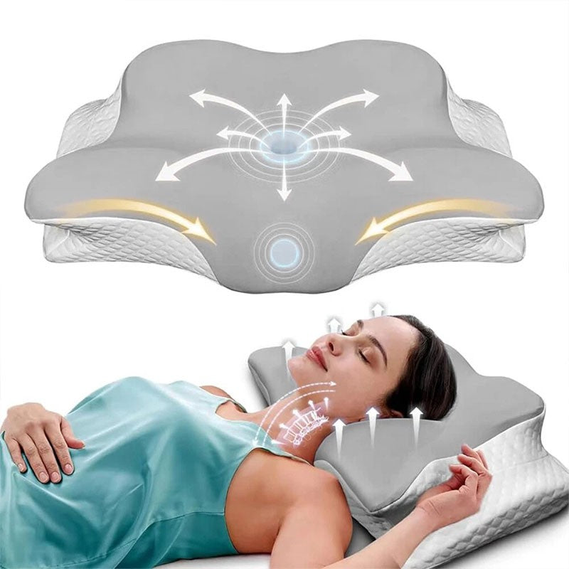 Orthopedic Memory Foam Neck Pillow – Cervical Support & Anti-Snore Design